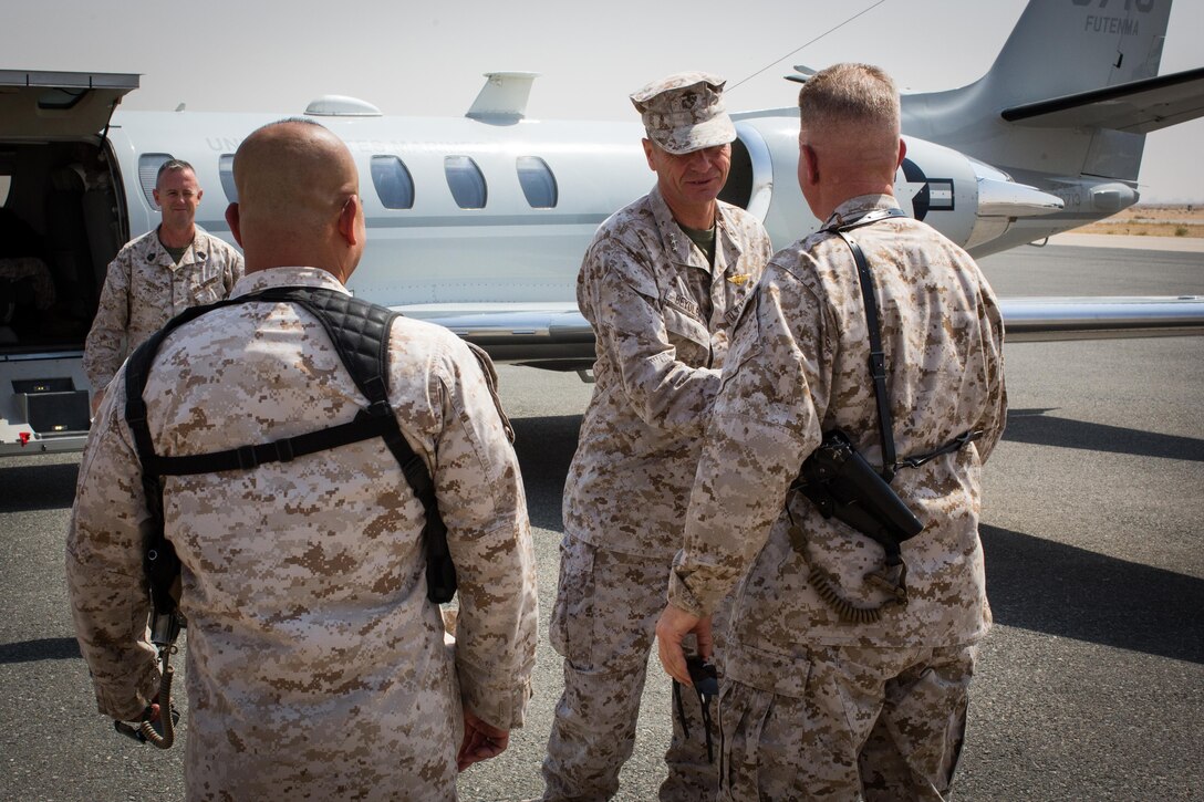 Lieutenant Gen. William D. Beydler, commanding general of United States Marine Corps Forces, Central Command visited Special Purpose Marine Air Ground Task Force - Crisis Response - Central Command Marines during his recent tour of the area of operations. 