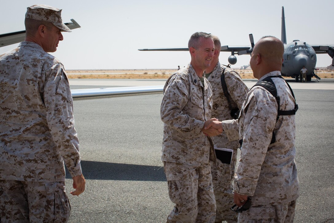 Lieutenant Gen. William D. Beydler, commanding general of United States Marine Corps Forces, Central Command visited Special Purpose Marine Air Ground Task Force - Crisis Response - Central Command Marines during his recent tour of the area of operations. 