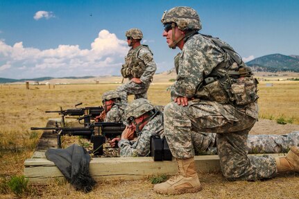 Army Reserve winners and runner-ups from the 2016 U.S. Army Reserve Best Warrior Competition (BWC) fire a M-249 squad automatic weapon at Fort Harrison, MT, August 8, 2016. The Army Reserve BWC winners and runners up from the noncommissioned officer and Soldier category are going through rigorous training, leading up to their participation in the Department of Army BWC at Fort A.P. Hill, Va., this fall .