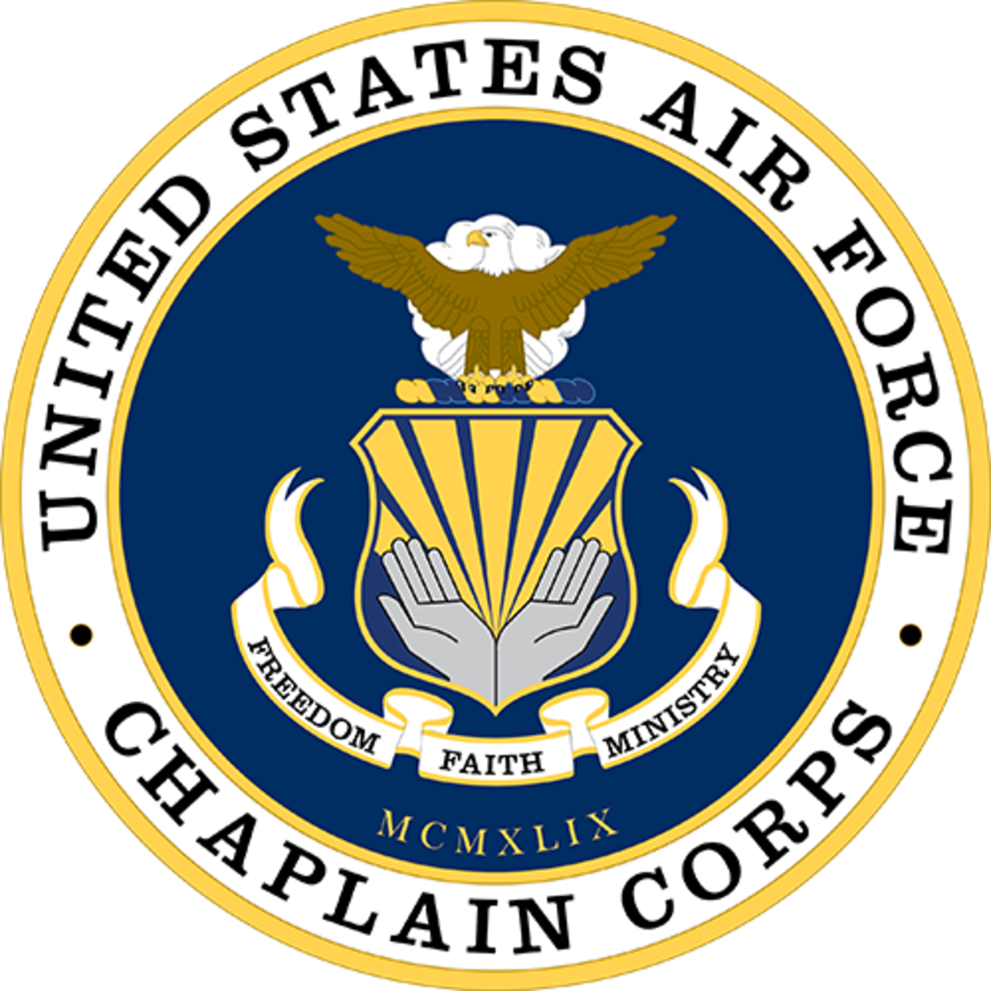 This is the seal for the U.S. Air Force Chaplain Corps.