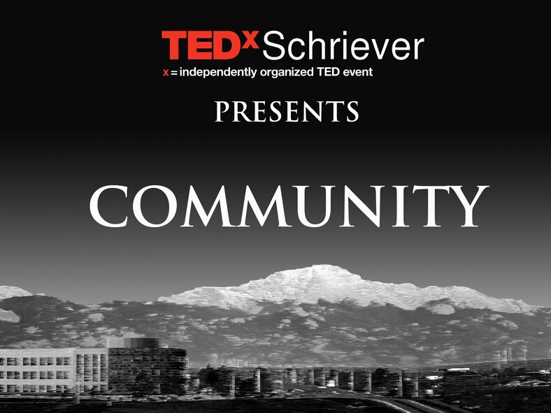 The third annual TEDxSchriever held Aug. 12, 2016, at Schriever Air Force Base, Colorado, focused its talks on strengthening not just the Schriever community but Colorado Springs as well. According to www.ted.com, TED, or Technology, Entertainment and Design, is a non-profit that began in 1984 and is devoted to spreading ideas through talks. TEDx events, including TEDxSchriever, help share ideas in communities around the world. (U.S. Air Force graphic/Tech. Sgt. Julius Delos Reyes
