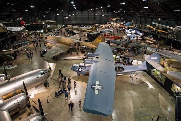 A general view of the WWII Gallery at the National Museum of the United States Air Force. (U.S. Air Force photo by Ken LaRock) 