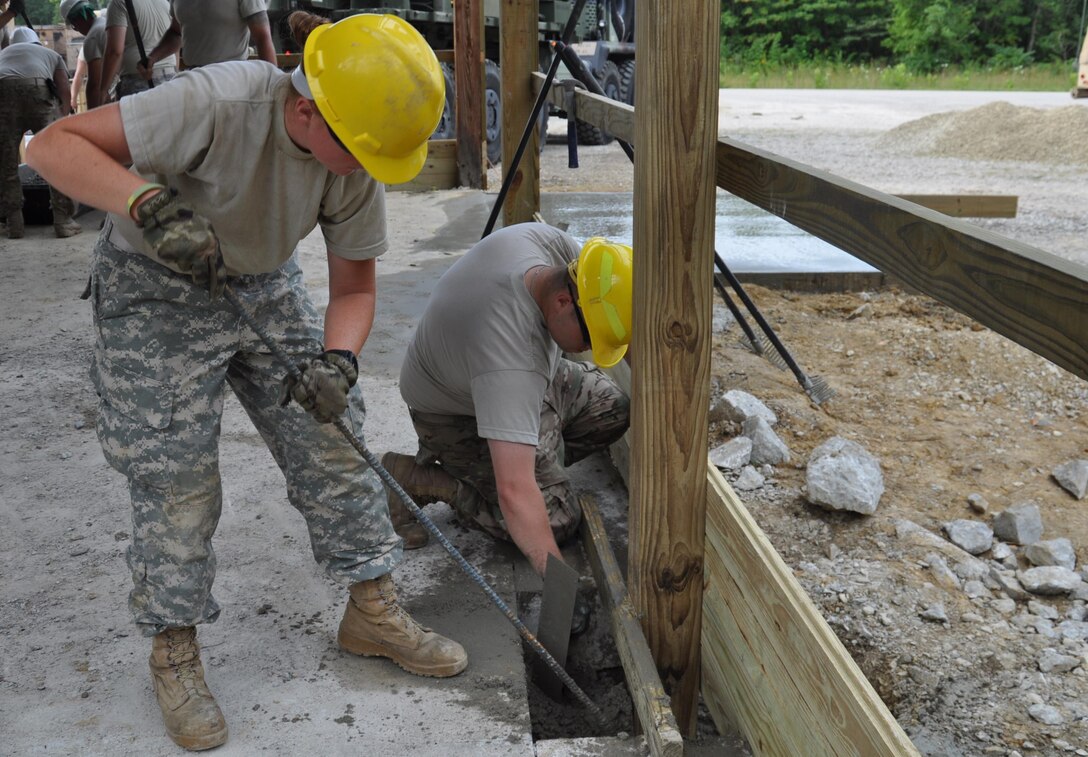 Reserve Soldiers from the 983rd Engineering Battalion completed their annual training at Crane Army Ammunition Activity July 18-Aug. 14. While on base, reservists worked on various construction missions, including the renovation of existing storage structures. The work done on the structures by the 983rd will impact CAAA’s ability to more safely store munitions.