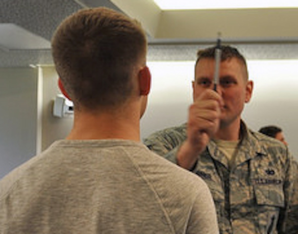 Ten volunteer participants from various active duty, Reserve and National Guard units around Joint Base Elmendorf-Richardson were asked to drink measured amounts of alcohol based on their weight and size, and then submit to a field sobriety test administered by Air Force Security Forces members.