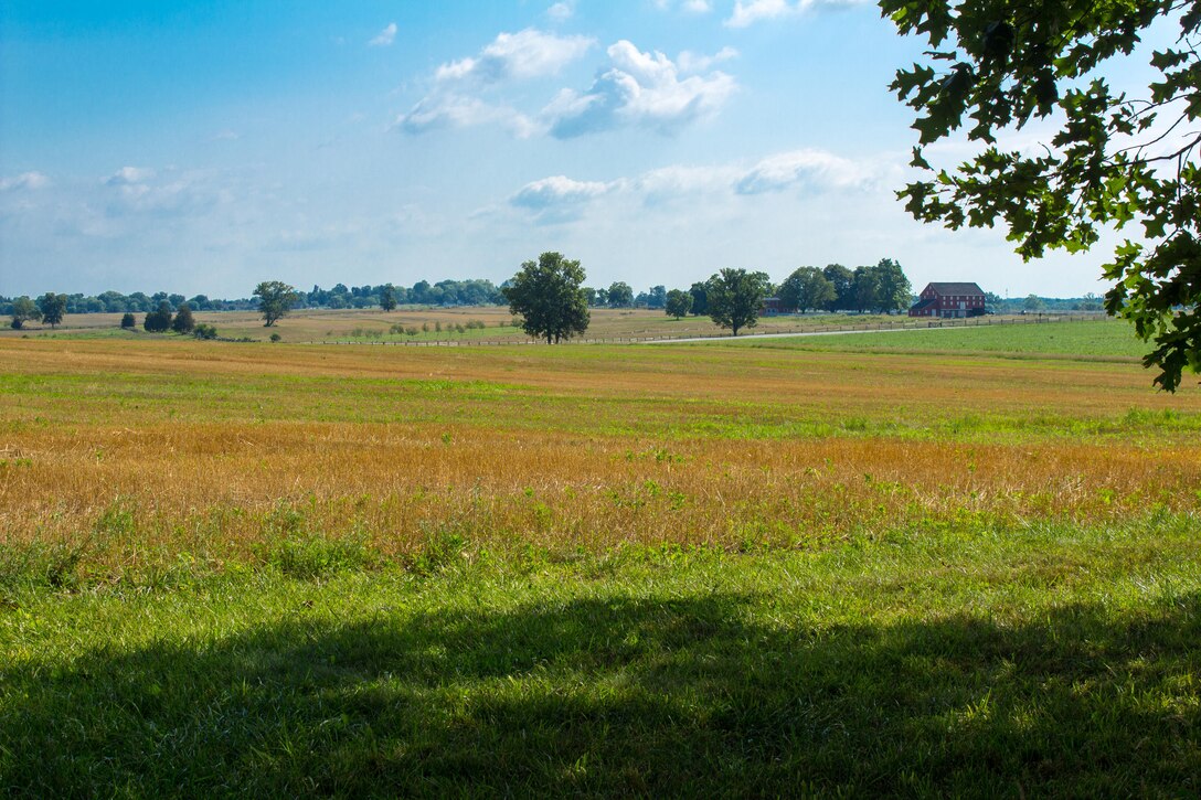 Gettysburg national Battlefield from Confederate Lines near General Robert E. Lee's Headquarters.