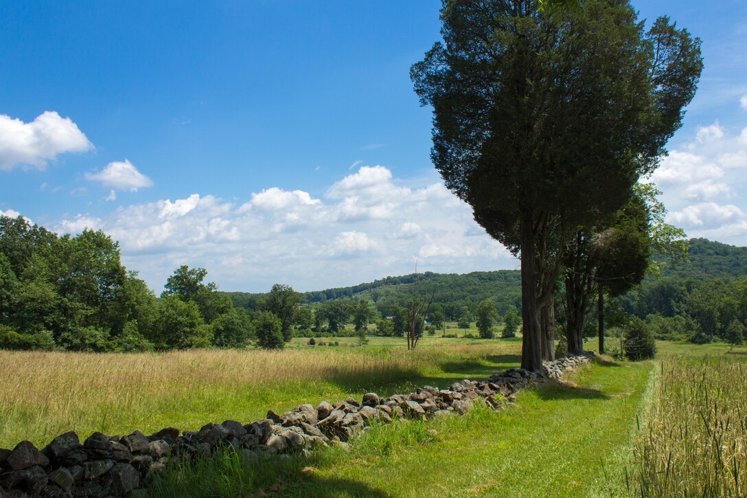 The view of Little Roundtop and the direction of march from the Confederate Lines on Gettysburg National Battlefield.
