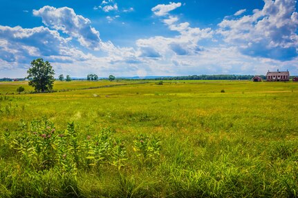 Gettysburg National Battlefield from Cemetery Ridge. 