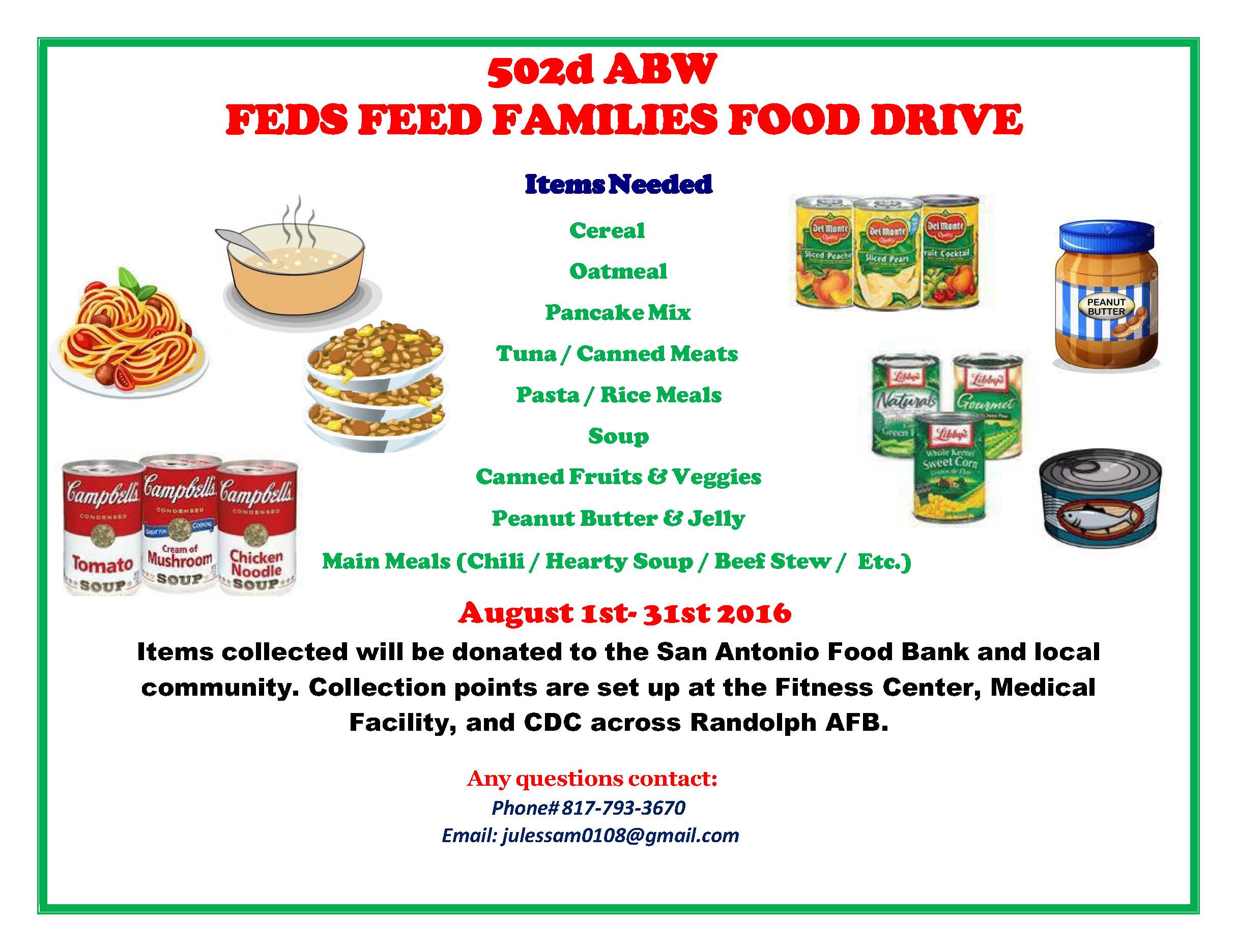 Feds Feed Families Food Drive seeking donations through Aug. 31