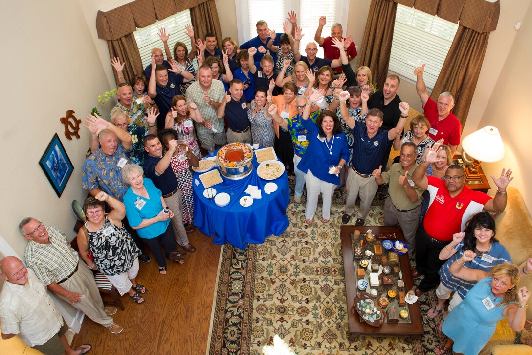 Local elected officials, law enforcement, business leaders, and senior military and civilian advisors gathered at the home of Brig. Gen. Wayne Monteith, 45th Space Wing commander, and his wife, Gina, to discuss and share ideas about building stronger communities Aug. 13, 2016, at Patrick Air Force Base, Fla. Since taking command last year, the general has focused on community engagement to strengthen relationships and bridge communication as a means to continue a dialogue with the community at large on the evolution of today’s Air Force launch enterprise. (U.S. Air Force photo/Matthew Jurgens) 