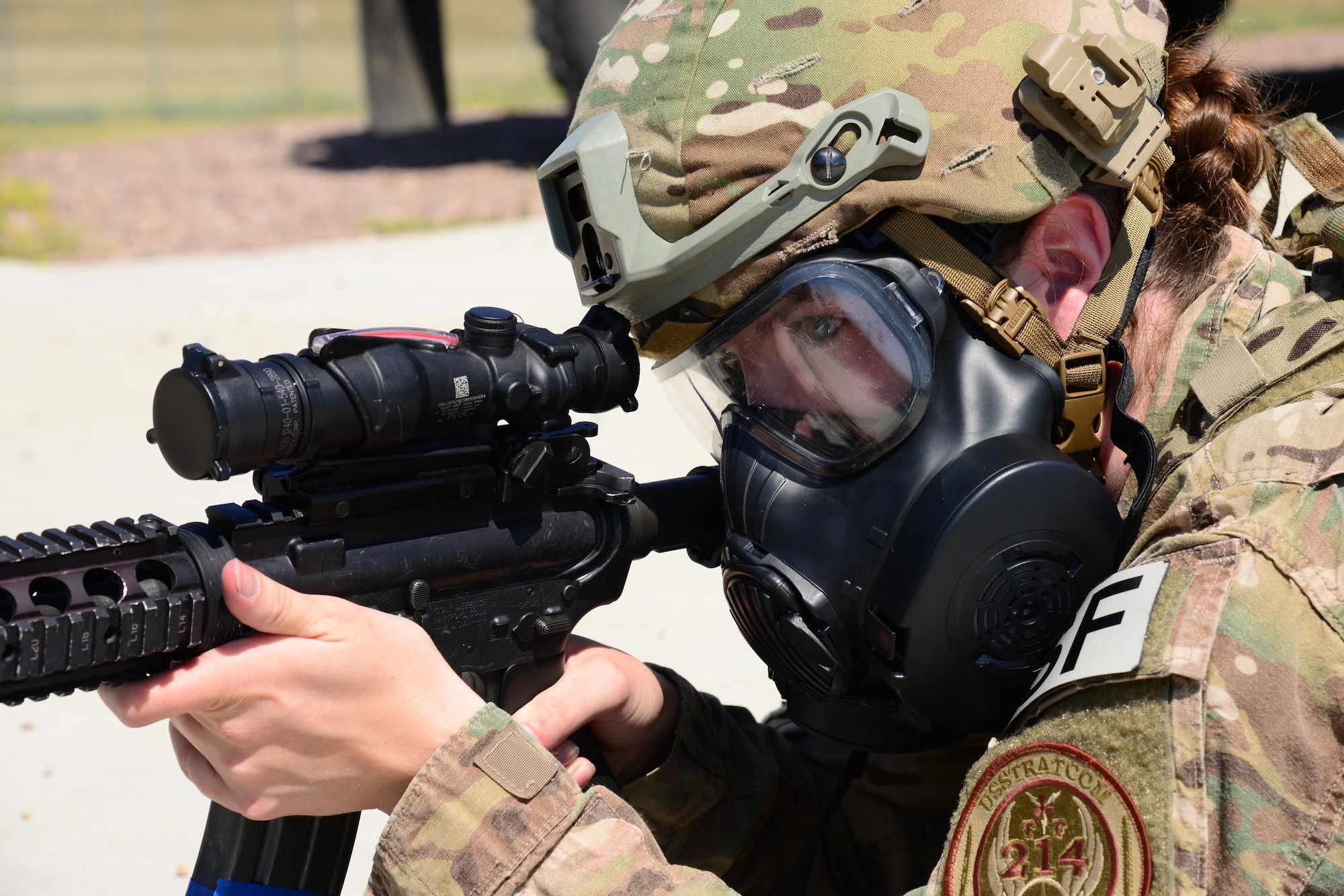 An Airman assigned to the 341st Missile Security Forces Squadron participates in training Aug. 5, 2016, at Malmstrom Air Force Base, Mont. The 341st MSFS implemented the All-In Action Plan which is a comprehensive attention to detail campaign designed to further enhance the squadron’s culture of integrity, excellence, pride and professionalism, all necessary to maintain precision combat capability in the nuclear security mission. (U.S. Air Force photo/Airman 1st Class Magen M. Reeves)