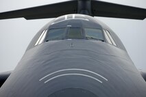 A C-5M Super Galaxy from the Travis Air Force Base, California, is ready to taxi at Yokota Air Base, Japan, Aug. 16, 2016. The aircraft was originally delivered to the Air Force in July 1986 and has recorded approximately 21,975 flight hours over its career. (U.S. Air Force photo by Yasuo Osakabe/Released)