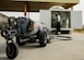 Senior Airman Donte Hatcher, 379th Expeditionary Logistics Readiness Squadron fuels cryogenics operator, fills a 50-gallon liquid oxygen tank during an inspection Aug. 5, 2016, at Al Udeid Air Base, Qatar.  Liquid nitrogen and oxygen tanks are recharged into aircraft to provide aircrews with pure oxygen at altitude during missions conducted in support of Operation Inherent Resolve. (U.S. Air Force photo/Senior Airman Janelle Patiño/Released)