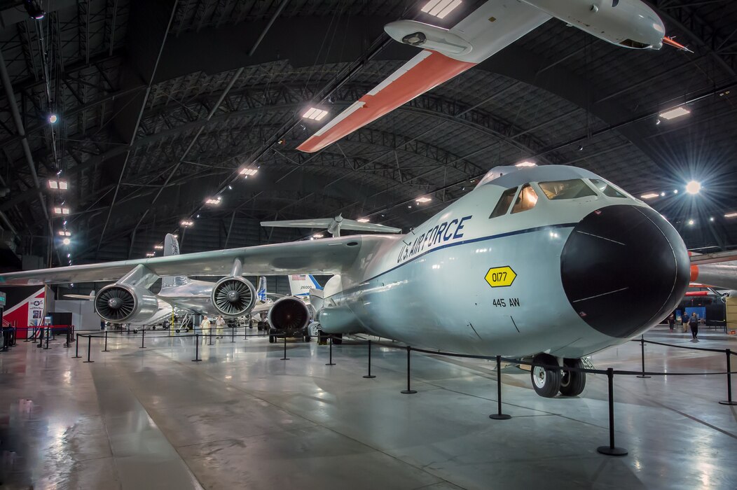 Lockheed C-141C Starlifter "Hanoi Taxi" in the Global Reach Gallery at the National Museum of the United States Air Force. (U.S. Air Force photo by Jim Copes)