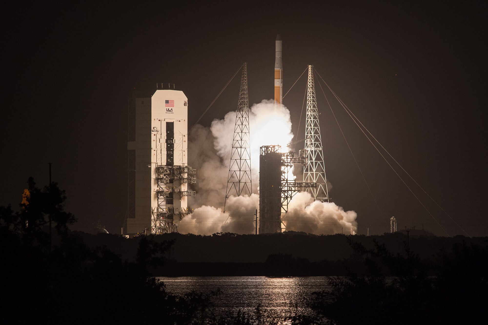 A United Launch Alliance (ULA) Delta IV rocket carrying AFSPC-6 mission lifts off from Space Launch Complex-37, Cape Canaveral Air Force Station, Fla., at 12:52 a.m. EDT. The 45th Space Wing supported the successful launch of the third and fourth Orbital ATK-built Geosynchronous Space Situational Awareness Program satellites for the Air Force with weather forecasts, launch and range operations, security, safety and public affairs. The wing also provided its vast network of radar, telemetry and communications instrumentation to facilitate a safe launch on the Eastern Range, (Courtesy photo/United Launch Alliance)