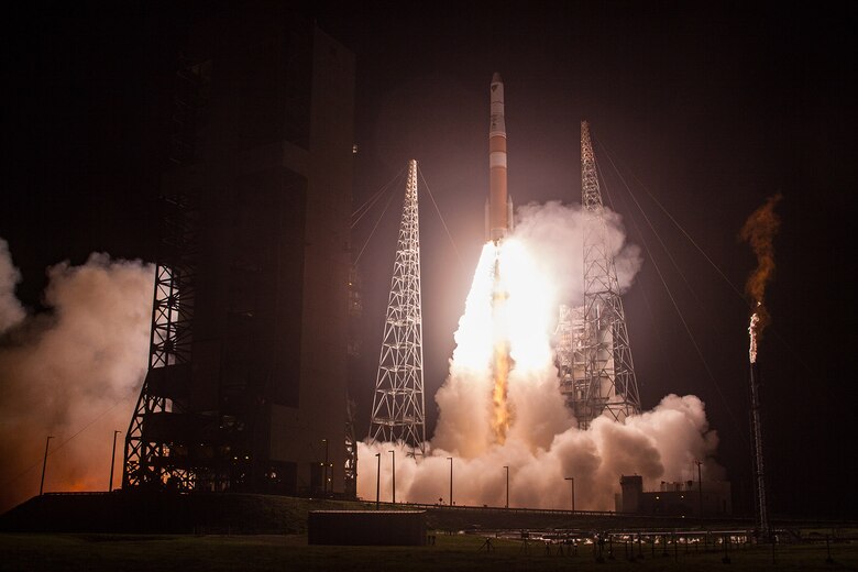 A United Launch Alliance (ULA) Delta IV rocket carrying AFSPC-6 mission lifts off from Space Launch Complex-37, Cape Canaveral Air Force Station, Fla., at 12:52 a.m. EDT. The 45th Space Wing supported the successful launch of the third and fourth Orbital ATK-built Geosynchronous Space Situational Awareness Program satellites for the Air Force with weather forecasts, launch and range operations, security, safety and public affairs. The wing also provided its vast network of radar, telemetry and communications instrumentation to facilitate a safe launch on the Eastern Range, (Courtesy photo/United Launch Alliance)