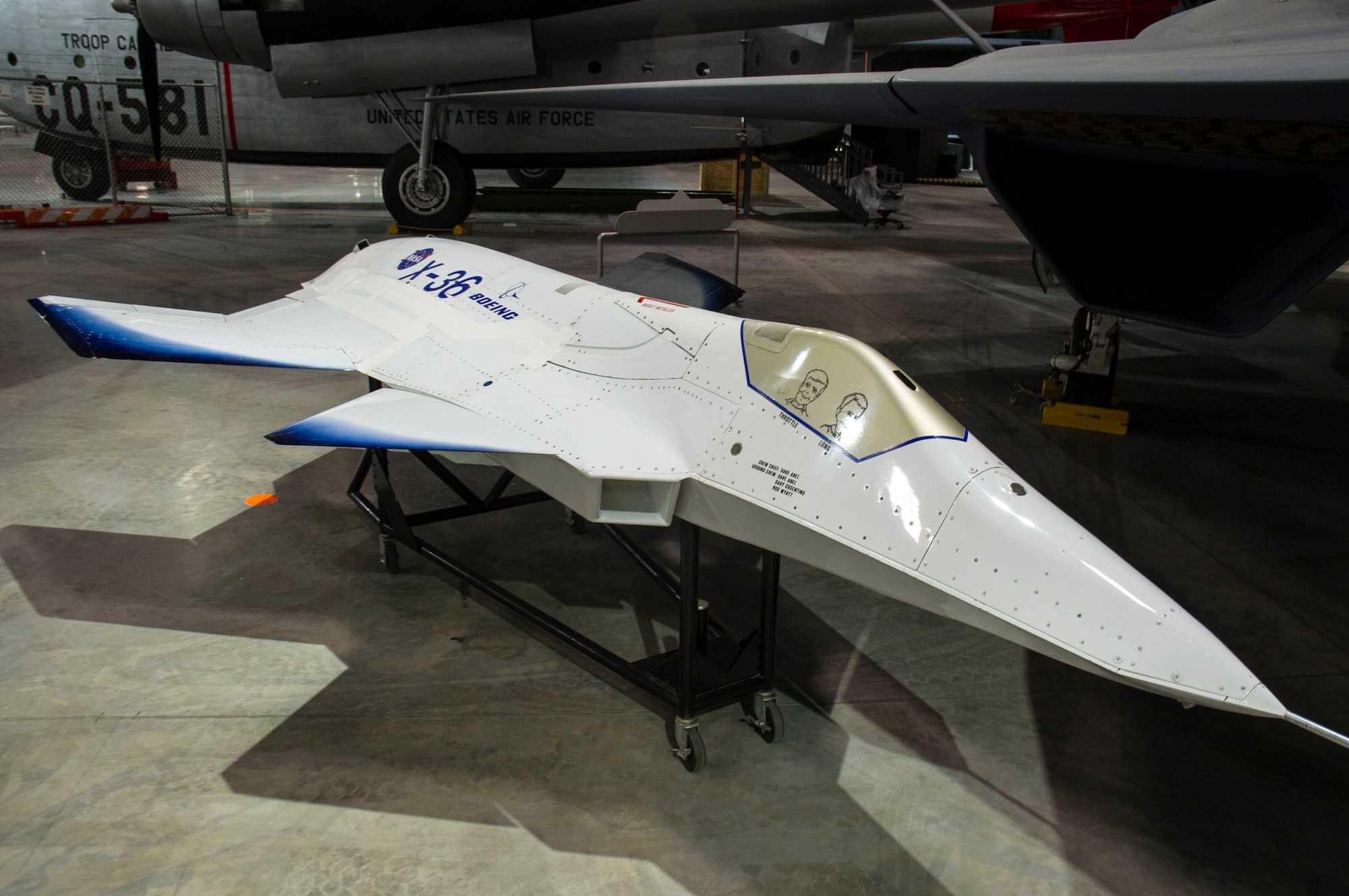 DAYTON, Ohio -- NASA/Boeing X-36 in the Research & Development Gallery at the National Museum of the U.S. Air Force. (U.S. Air Force photo by Ken LaRock)