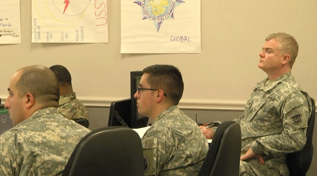 FORT MEADE, Md. – Spc. Stephen Doherty, a U.S. Army Reserve Soldier of the 362d Mobile Public Affairs Detachment, Londonderry, N.H., listens to a lecture during his news writing class at the Defense Information School on Aug. 16, 2016.  Doherty is enrolled in the “46 Q” or “public affairs specialist” course. (U.S. Army Reserve photo by: Sgt. Rebecca Newton/Released)