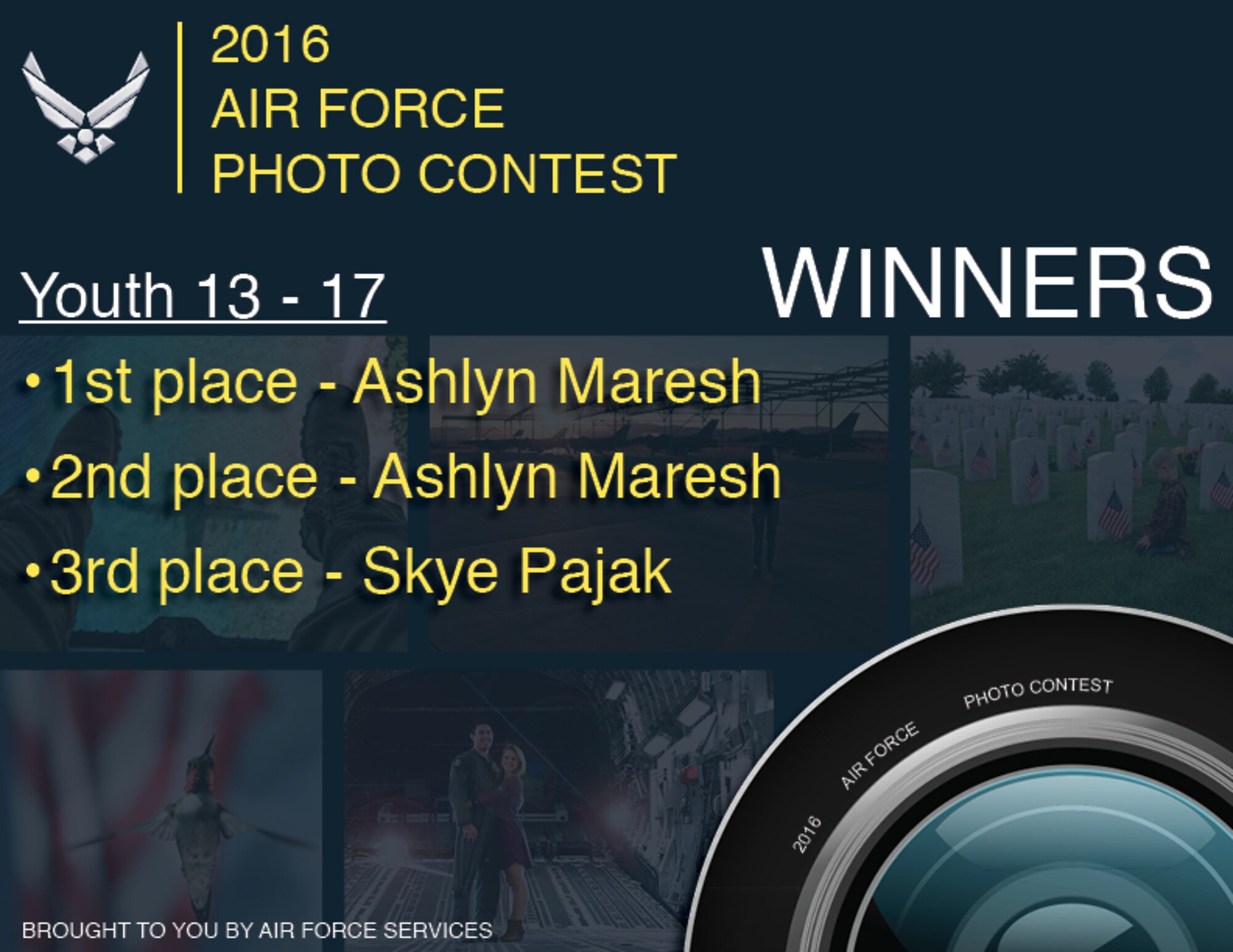 2016 Air Force Photo Contest winners youth 13-17