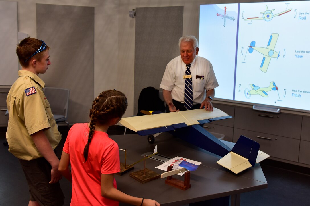 DAYTON, Ohio -- Youth participate in aerospace demonstration stations during Family Day on Aug. 20, 2016, at the National Museum of the U.S. Air Force. (U.S. Air Force photo) 