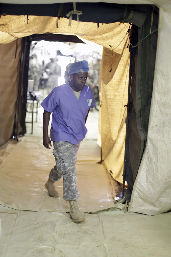 U.S. Army Reserve Soldiers train for Combat Casualty Care at Forward Operating Base Justice on Fort McCoy, Wis. on August 18, 2016. Nearly 7,000 service members from across the country are participating in the 86th Training Division's Combat Support Training Exercise at Fort McCoy, Wis. More than 100 units from across the Army, the Air Force, the Navy, the Marines, and the Canadian Army are training at the 84th Training Command's final exercise of 2016. (U.S. Army Photo by Sgt. Tierney P. Curry/Released)