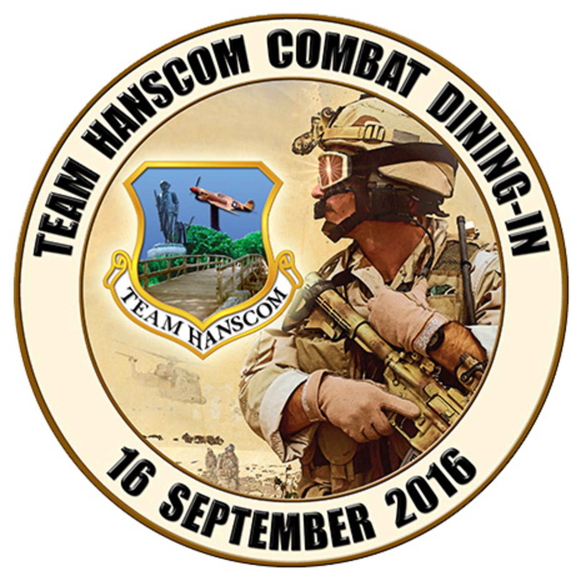 The Team Hanscom Combat Dining In will take place Sept. 16 on base for all active duty, Guard and Reserve personnel. (U.S. graphic by Lance Beebe)