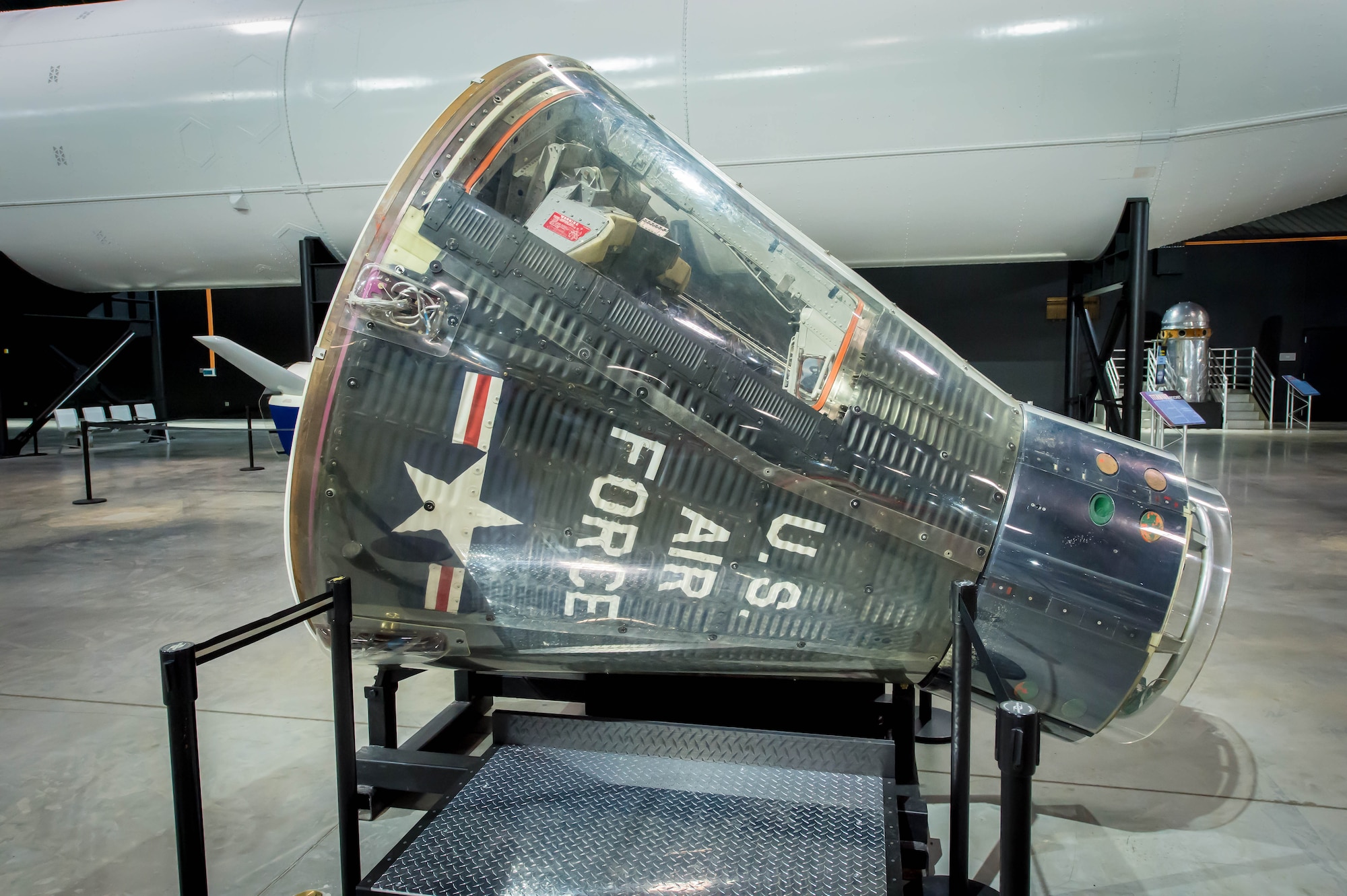 DAYTON, Ohio -- Gemini spacecraft in the Space Gallery at the National Museum of the United States Air Force. (U.S. Air Force photo by Jim Copes)
