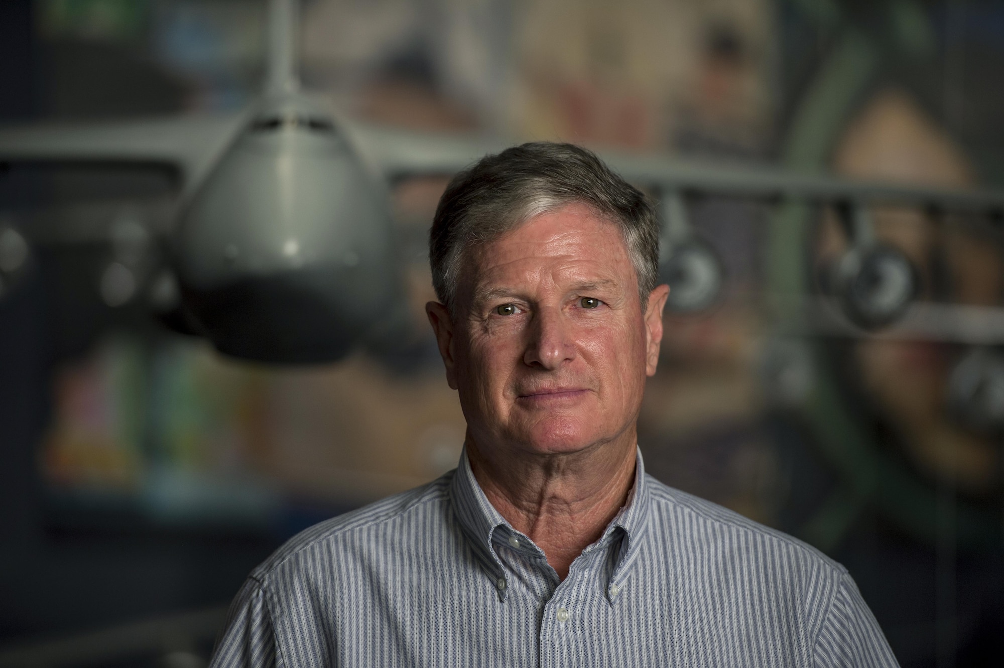 Retired Lt. Col. Dan Schultz, the 618th Tanker Airlift Control Center combat delivery director, helps run the Joint Airborne/Air Transportability Training program, an online system used by military units to request air support. (U.S. Air Force photo/Master Sgt. Brian Ferguson)