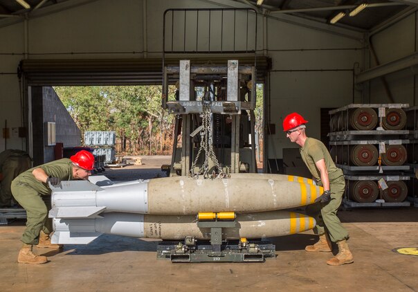 Mals-12 Marines Support Vmfa-122, Build Munitions During Southern 