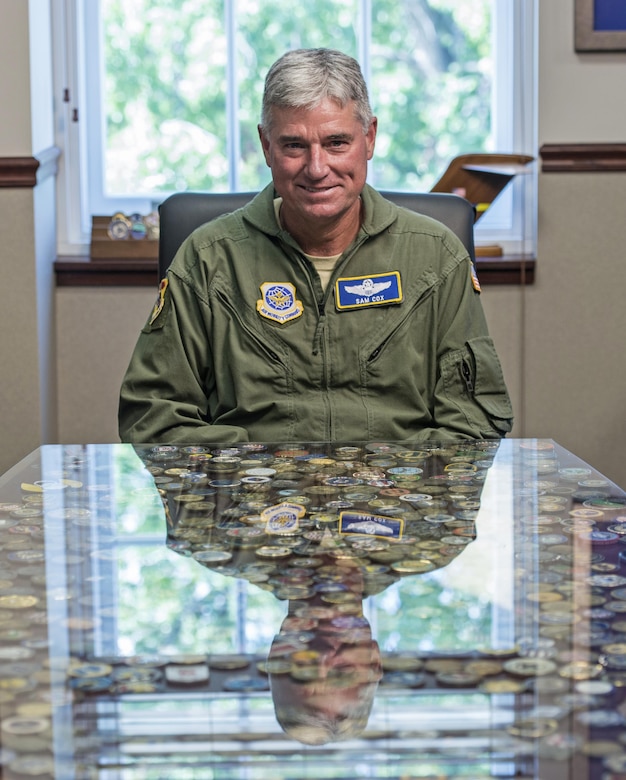Lt. Gen. Sam Cox, the 18th Air Force commander, was invited to sit on the Army Airborne Board, a newly formed group that oversees Army airborne operations. Ongoing work by the Air Force and Army has filled training schedules by streamlining the Joint Airborne/Air Transportability Training program, an online system used by military units to request air support. "The chute count is higher now than it was a year ago, and we're going to continue to build on that," Cox said. (U.S. Air Force photo/Master Sgt. Brian Ferguson)