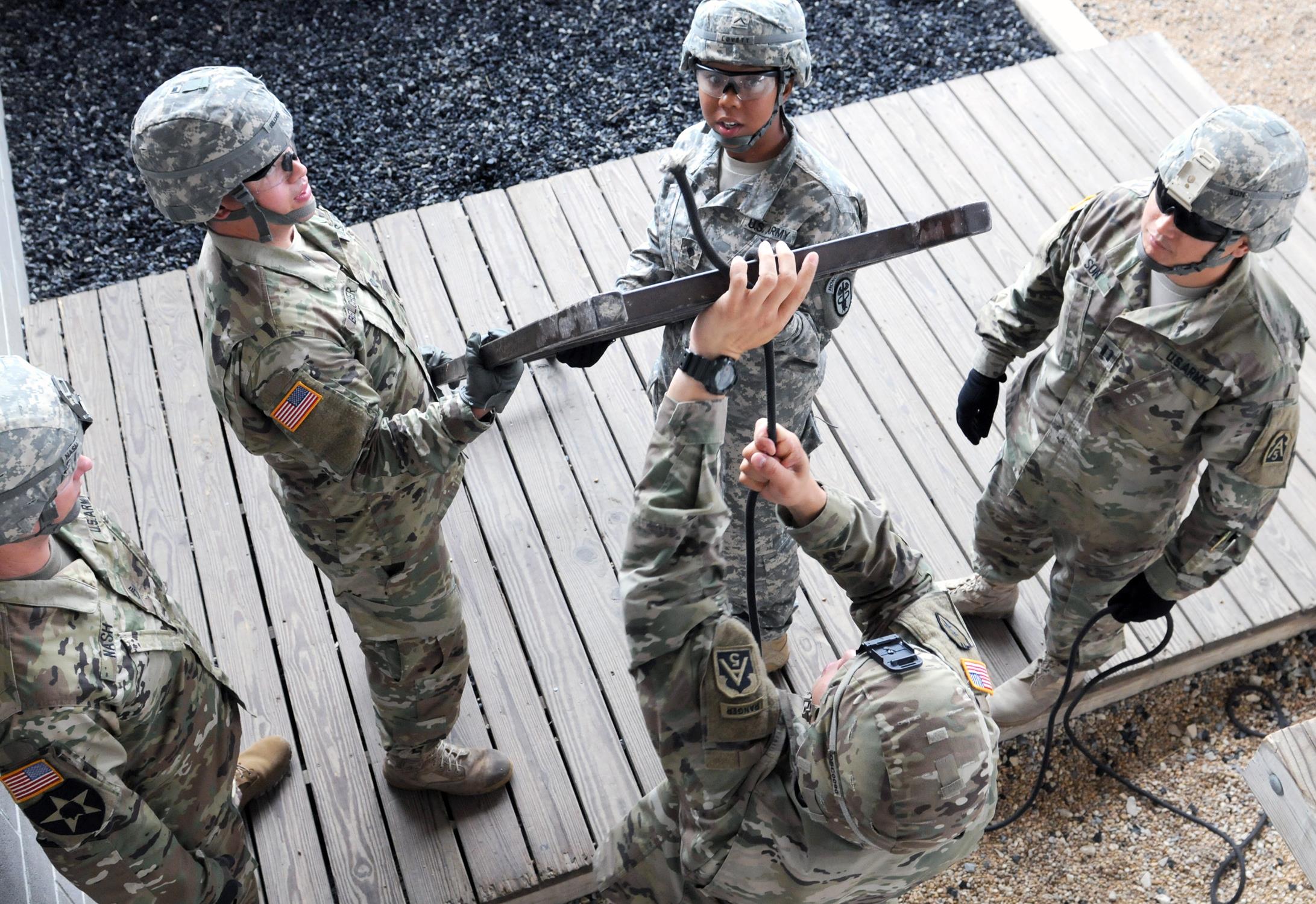 Camp Bullis Leaders Reaction Course helps ARNORTH junior Soldiers groom