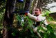 Kathleen Schmidt, the Georgia Department of Public Health vector surveillance coordinator, lays traps at the firing range at Dobbins Air Reserve Base, Ga., June 24, 2016. Schmidt came to the base as part of a Defense Department initiative to help combat the Zika virus. (U.S. Air Force photo/Staff Sgt. Daniel Phelps)