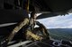 Tech. Sgt. Vince Telmanik, a loadmaster with the 15th Special Operations Squadron, sits on the ramp of an MC-130H Combat Talon II aircraft during routine low-level flying training, part of Task Force Exercise Olympus Archer at Wright Patterson Air Force Base, Ohio, Aug. 21, 2016. Olympus Archers focus is to maximize training opportunities for more than 230 Air Commandos with the 1st Special Operations Wing with an emphasis on medical operations in conjunction with flying operations. (U.S. Air Force photo by Staff Sgt. Christopher Callaway)