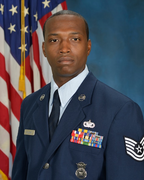 Tech. Sgt. Harvey Holloway, NCO in charge of training for 66 SFS, recently learned he is one of five Airmen selected by the Air Force Association of Massachusetts as the commonwealth’s “Top 5 Massachusetts Airmen.” (U.S. Air Force photo by Walter Santos)

