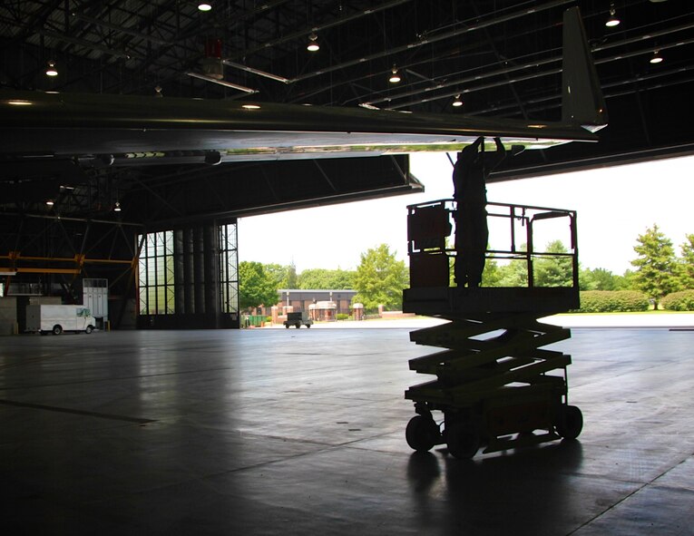 During a weekend training session, 932nd Airlift Wing members of the 932nd Maintenance Group performed multiple checks on their C-40C aircraft wings to ensure safety and reliability.  Oil, hydraulic fluid and multiple systems were on the overall plane checklist and accomplished. (U.S. Air Force photo by Maj. Stan Paregien)