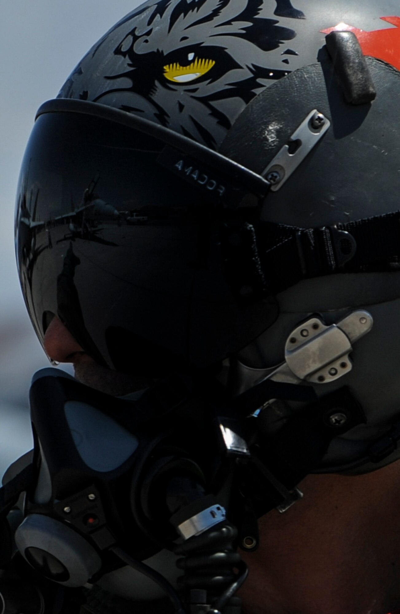 A Spanish air force pilot preforms preflight checks during Red Flag 16-4 at Nellis Air Force Base, Nev. Aug. 17, 2016. Red Flag exercises typically occur four times annually, with a focus on refining air, ground, space, and cyber integration in a contested-degraded environment. (U.S. Air Force photo by Airman 1st Class Kevin Tanenbaum/Released)