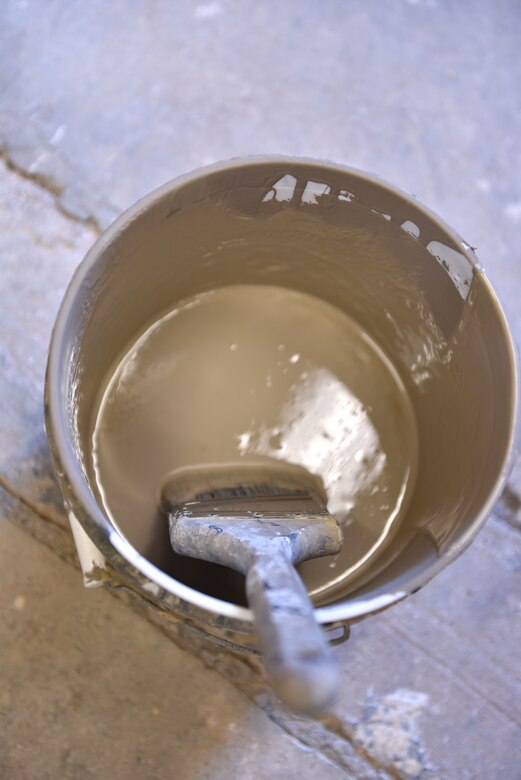 A paint crew makes progress here August 25, 2016, in a hallway on the first floor of the dormitory building under construction at the I.G. Brown Training and Education Center on McGhee Tyson Air National Guard Base in Louisville, Tenn. The painters were busy throughout the summer. The lower wall color is named Sycamore Tan and the upper color is Bittersweet Stem. (U.S. Air National Guard photo by Master Sgt. Mike R. Smith)