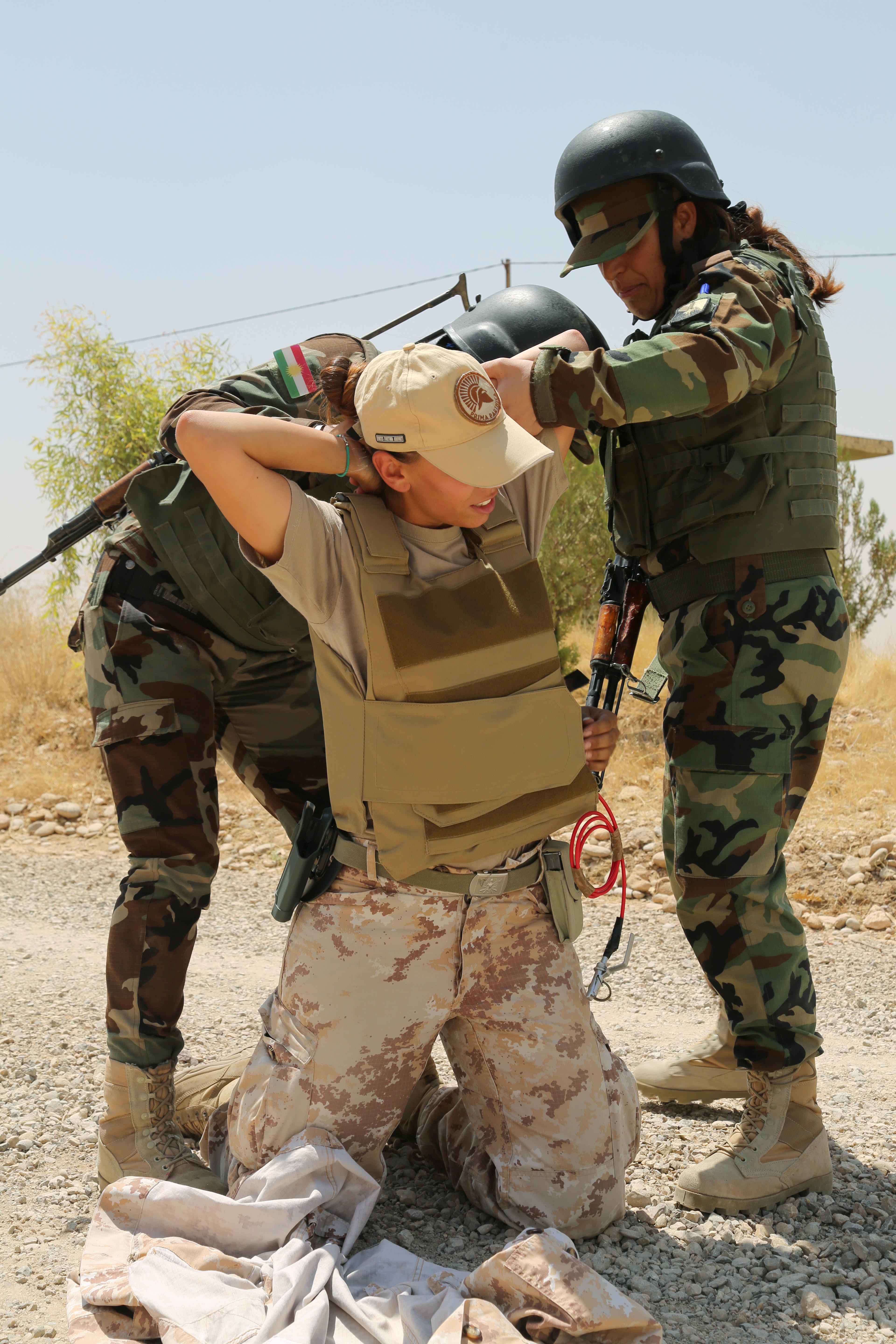 Female Zeravani soldiers learn checkpoint control