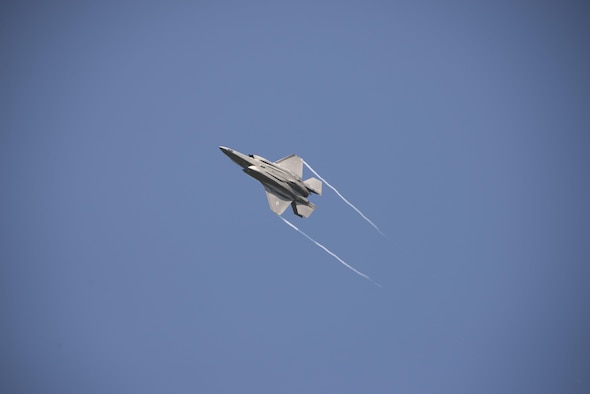A 33rd Fighter Wing F-35A Lightning II flies over Volk Field, Wis., during Northern Lightning, Aug. 22, 2016. Northern Lightning is a tactical-level, joint training exercise that emphasizes fifth- and fourth-generation assets engaged in a contested, degraded environment. (U.S. Air Force photo/Senior Airman Stormy Archer)