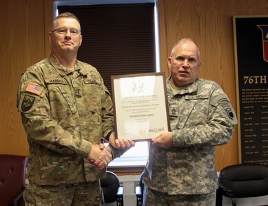 In a retirement ceremony held Sunday at Fort Douglas, Utah, Maj. Gen. Ricky Waddell, Commanding General of the 76th Operational Response Command, recognized Master Sgt. Stephen Peters for his more than 40 years of service to the U.S. Army and the nation.