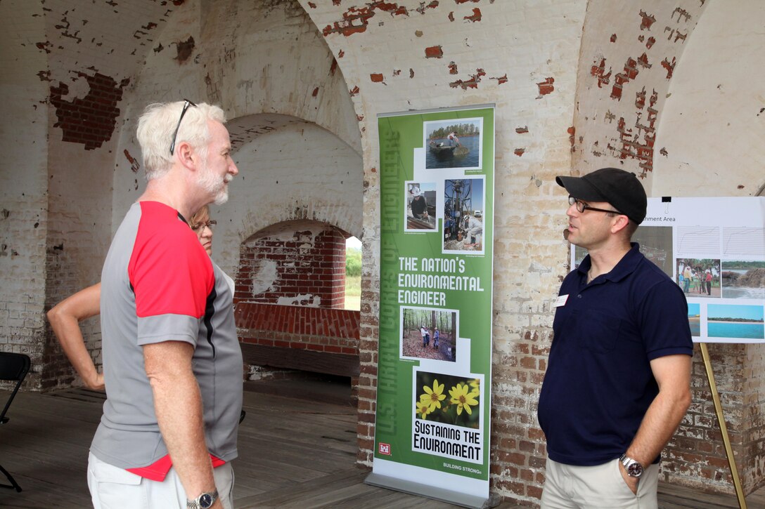 U.S. Army Corps of Engineers, Savannah District staff participate in a celebration of the National Park Service’s 100th anniversary at Fort Pulaski National Monument near Savannah, Georgia Aug. 25, 2016. The centennial celebrated the achievements of the past 100 years and ushers in a new century of stewardship for America’s national parks.