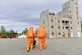 U.S. Air Force Senior Airman Eric McComb and U.S. Army Staff Sgt. Andrew Markham, both Chemical, Biological, Radiological and Nuclear (CBRN) technicians with the 103rd Weapons of Mass Destruction-Civil Support Team (WMD-CST), out of Kulis Air National Guard Base, Alaska, walk toward a building with potential CBRN threats Aug. 23, 2016, at the Fairbanks Regional Fire Training Center in Fairbanks, Alaska. The 103rd WMD-CST is a joint unit thats includes both Alaska Air National Guard and Alaska Army National Guard. (U.S. Air Force photo by Airman Isaac Johnson)
