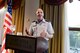 Gen. Stephen W. Wilson shares his thoughts at a reception welcoming him as the service's new vice chief of staff Aug. 26, 2016, at the Fort Myer Officer's Club, Va. (U.S. Air Force photo/Tech. Sgt. Joshua L. DeMotts)