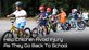 Cup Pack 50 members line up for their annual bicycle rodeo behind the Post Exchange at Fort Rucker, Ala. (Photo by Emily Brainard, Graphic by Steve Thompson) 
