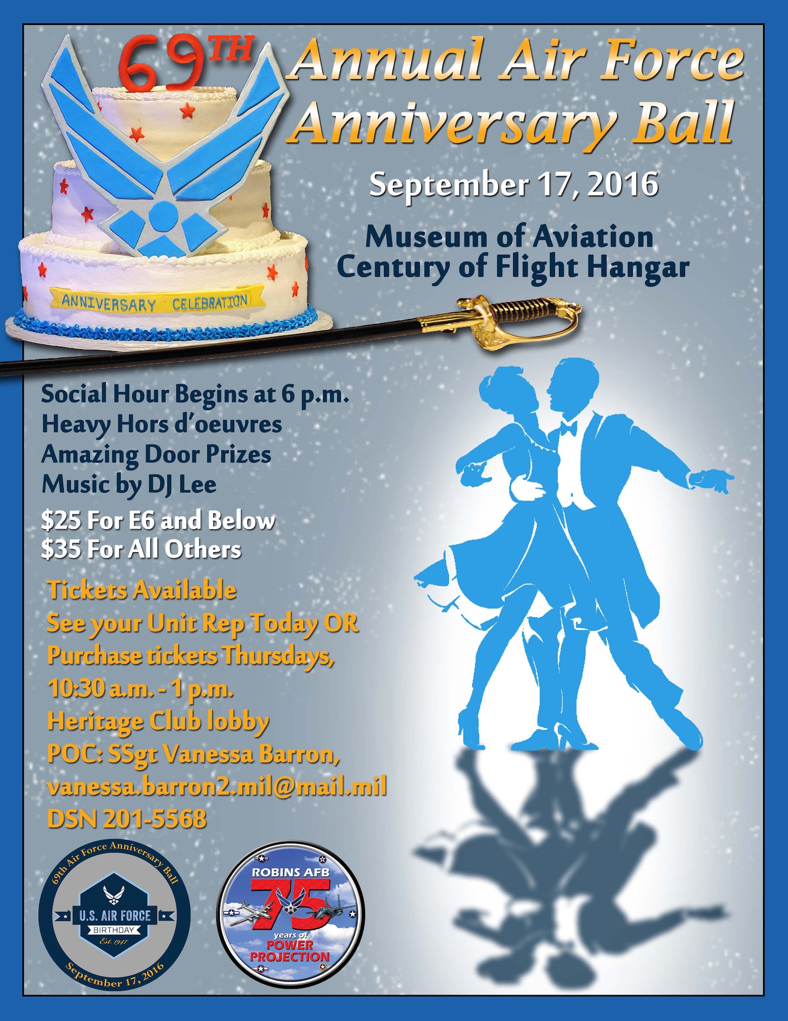 Robins 69th Air Force ball official poster 
