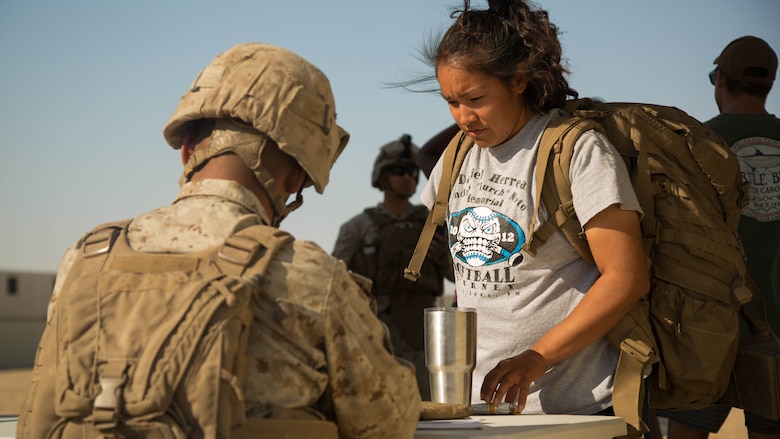 Marines with Special Purpose Marine Air Ground Task Force, Crisis Response, Central Command, conduct a non-combatant evacuation operation exercise at Range 220, a military operations on urbanized terrain facility, at Marine Corps Air Ground Combat Center, Twentynine Palms, Calif., Aug. 24, as part of a Certification Exercise.