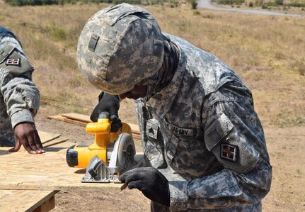 Soldiers with the 841st Engineer Battalion, U.S. Army Reserve complete several culverts on a tank firing range protect roads from floodwaters during Operation Resolute Castle on August 20, 2016 at Novo Selo Training Area, Bulgaria.  Completing these culverts increases the longevity of tank firing range roads.  Operation Resolute Castle, a wide-scale military construction operation through Eastern Europe, spans across Estonia, Hungary, Romania, and Bulgaria, and involves units from the U.S. Army, U.S. Army Reserve, Tennessee Army and Air National Guard, Mississippi National Guard, and Alabama Army National Guard.  (U.S. Army Photo by 1st Lt. Matthew Gilbert, 194th Engineer Brigade, Tennessee Army National Guard)