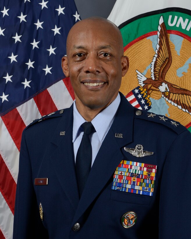 Lieutenant General Charles Q. Brown Jr.

 CENTCOM Deputy Commander

 General Brown was commissioned in 1984 as a distinguished graduate of the ROTC program at Texas Tech University. He has served in a variety of positions at the squadron and wing level, including an assignment to the U.S. Air Force Weapons School as an F-16 instructor. His notable staff tours include aide-de-camp to the Chief of Staff of the Air Force; Director, Secretary of the Air Force and Chief of Staff Executive Action Group; and Deputy Director, Operations, U.S. Central Command. He also served as a National Defense Fellow at the Institute for Defense Analyses, Alexandria, Va.

 General Brown has commanded a fighter squadron, the U.S. Air Force Weapons School, and two fighter wings.  Prior to his current assignment, he served as the Commander, U.S. Air Forces Central Command.

 The general is a command pilot with more than 2,900 flying hours, including 120 combat hours.
