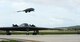 A B-2 Spirit deployed from Whiteman Air Force Base, Mo., takes off from the runway behind another B-2 Aug. 24, 2016 at Andersen Air Force Base, Guam. The U.S. routinely and visibly demonstrates our commitment to our allies and partners through the global operations of our military forces. (U.S. Air Force photo by Senior Airman Jovan Banks) 