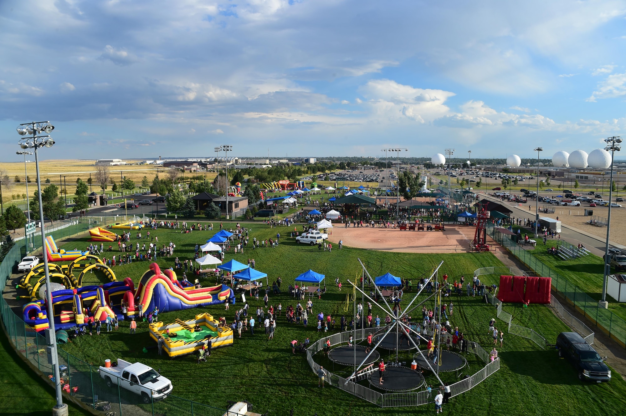 The annual FunFest community fair took place Aug. 26, 2016, on Buckley Air Force Base, Colo. FunFest provides base members with different attractions, games, and food to enjoy with friends and family. (U.S. Air Force photo by Senior Airman Luke W. Nowakowski/Released)