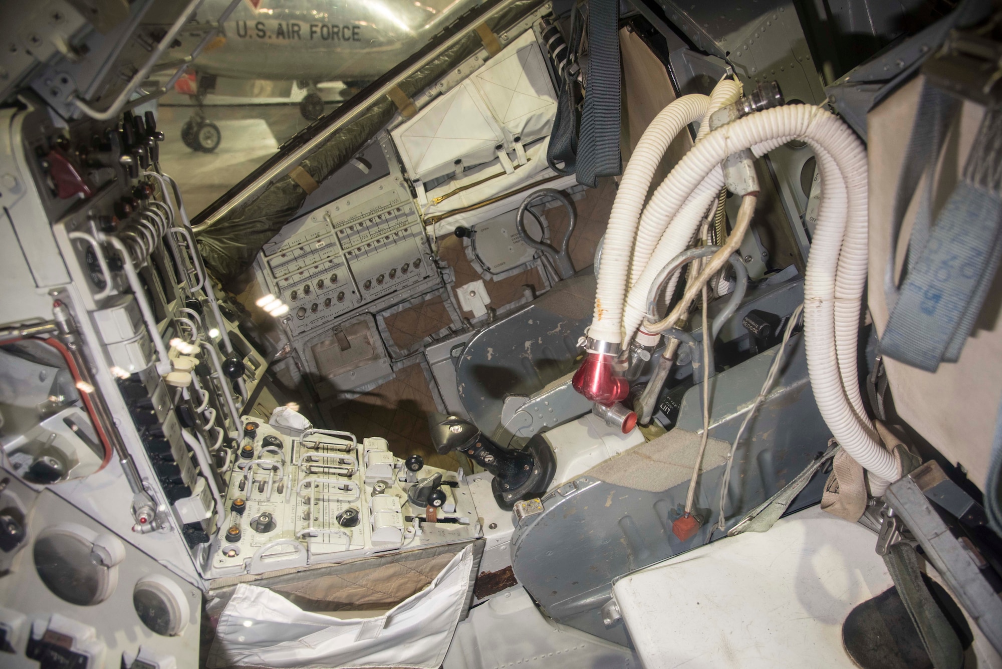DAYTON, Ohio -- Gemini spacecraft (interior view) in the Space Gallery at the National Museum of the United States Air Force. (U.S. Air Force photo) 